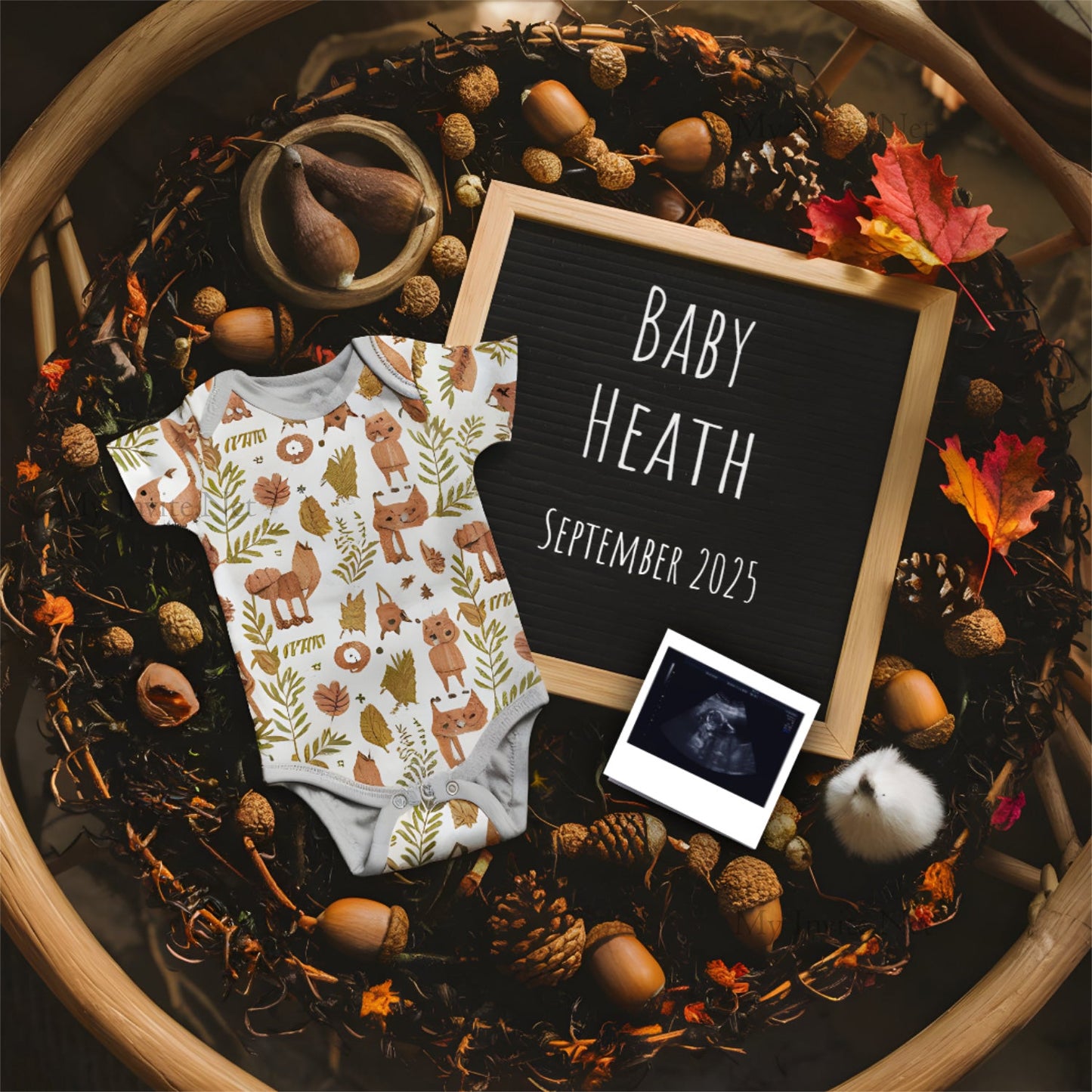 Thanksgiving Fall Baby Pregnancy Announcement