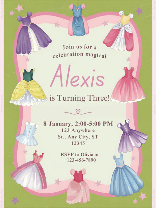 Dress Up Birthday Invitations