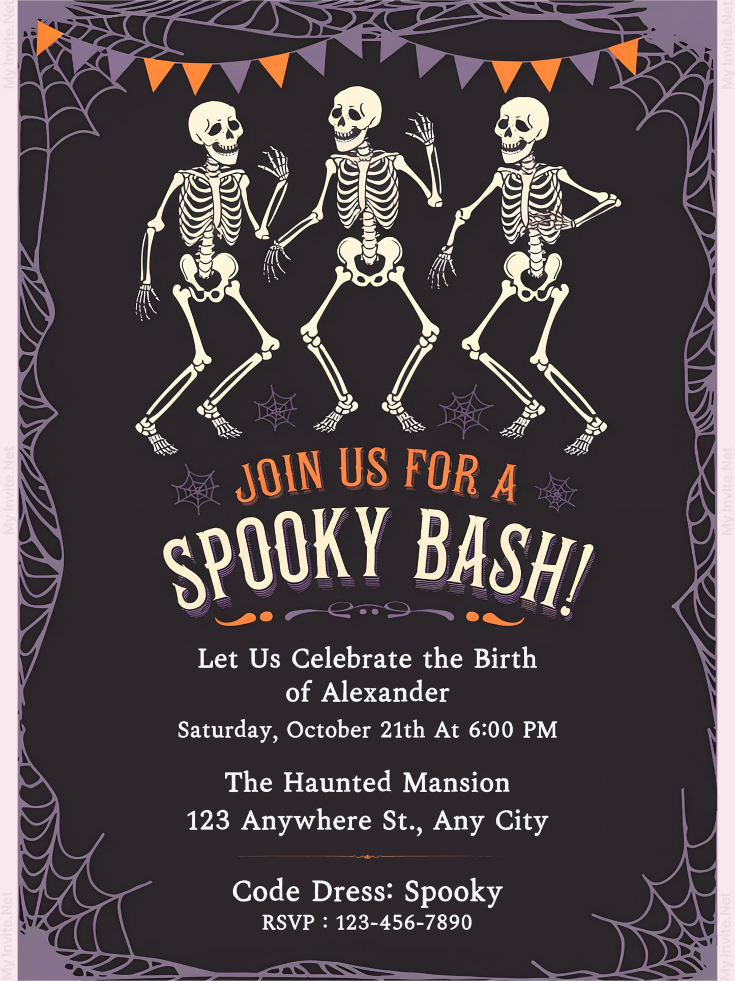 Halloween Birthday Party Invitation, Adult Halloween Party