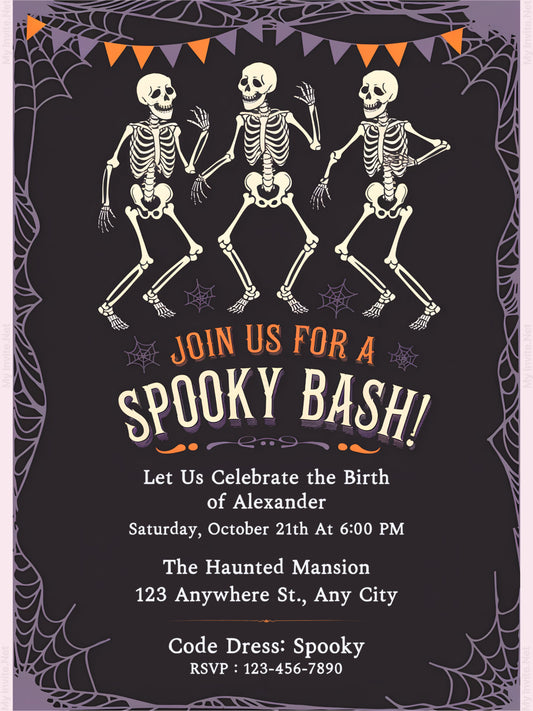 Halloween Birthday Party Invitation, Adult Halloween Party
