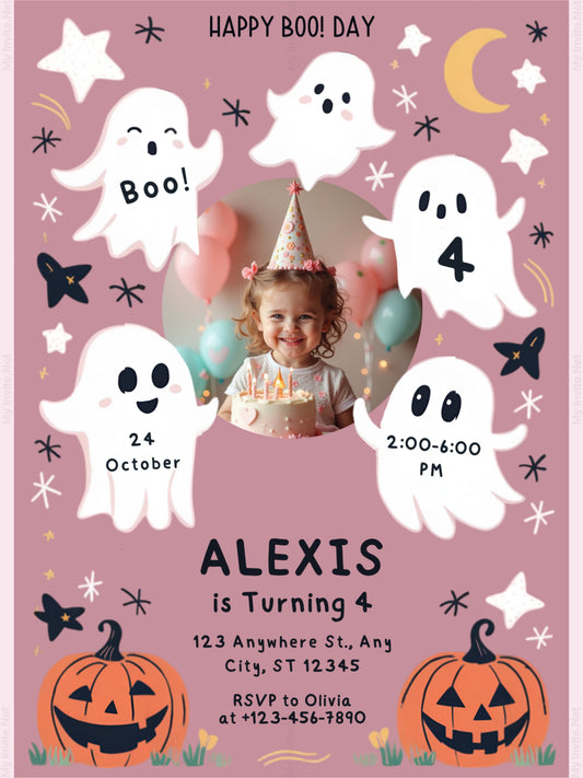 Boo Birthday, Birthday invitation