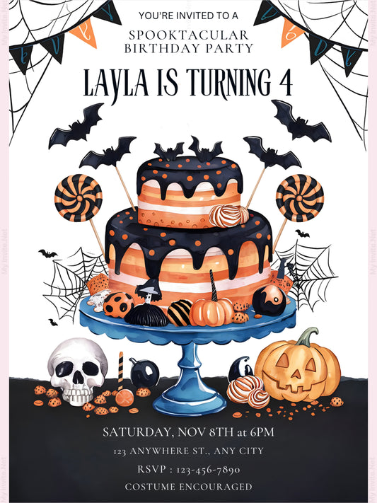 Spooktacular Birthday Party, Halloween Invitation