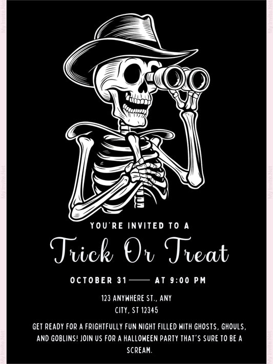 Trick Or Treat, Halloween Party Invitation