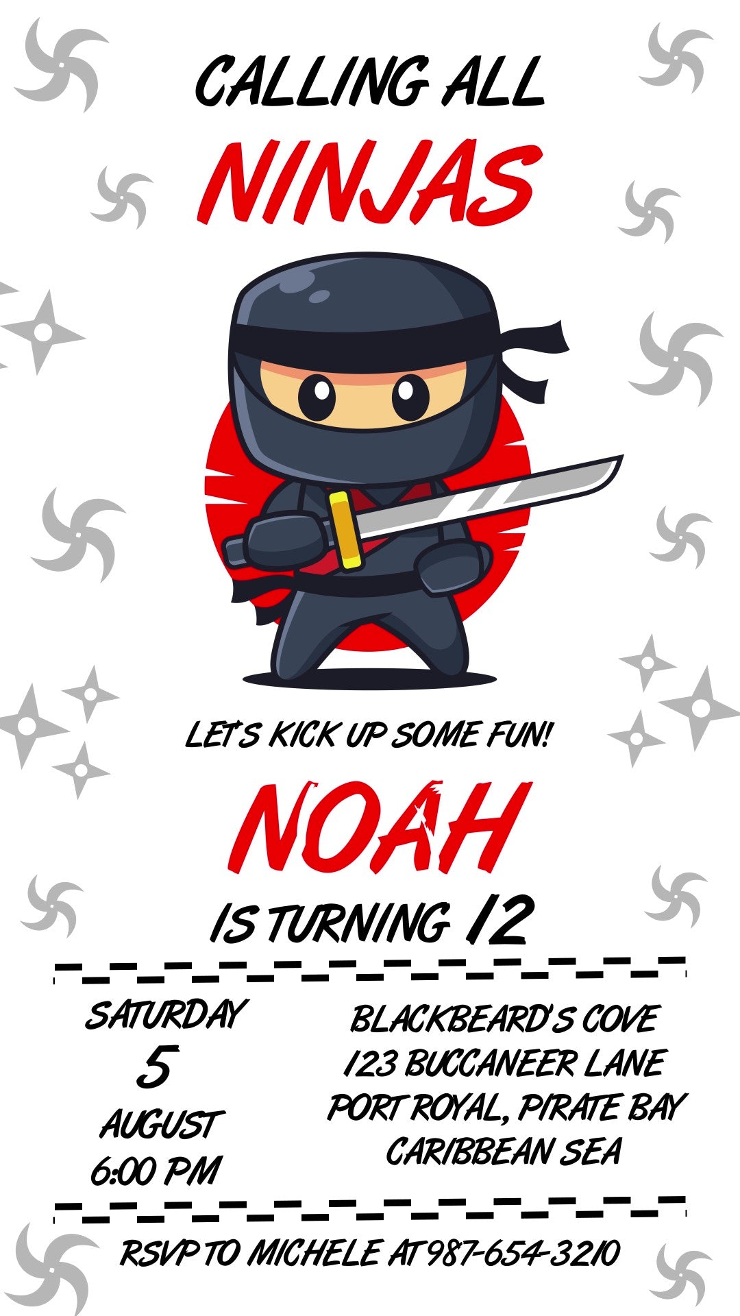 Ninja Phone Invitation -  Invitation Video