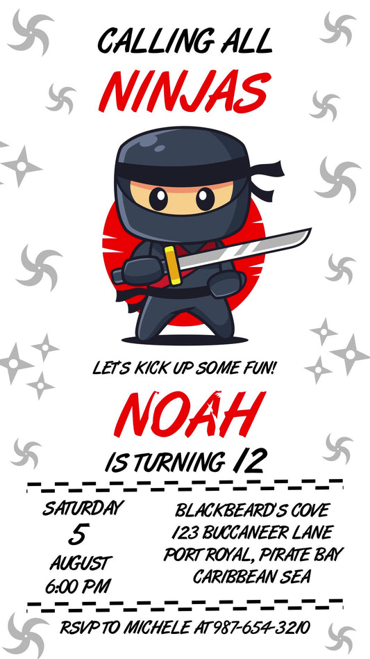 Ninja Phone Invitation -  Invitation Video