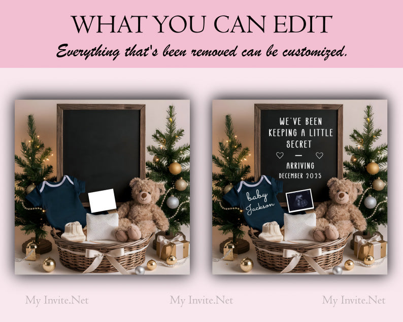 Jingle Bell Baby: Christmas Pregnancy Announcement Template