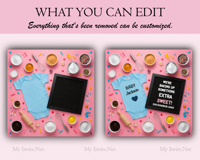 Baking Baby Announcement, Social Media Pregnancy Announcement