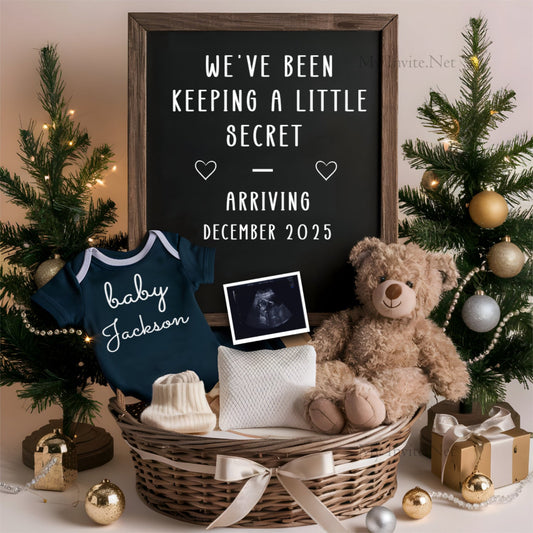 Jingle Bell Baby: Christmas Pregnancy Announcement Template