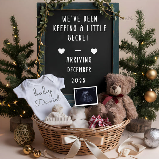Winter Wonderland Baby Announcement Social Media Template