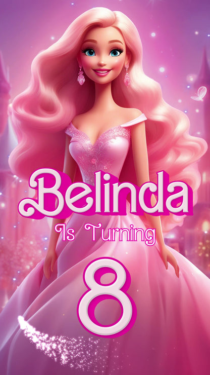 Princess Theme Birthday Invitation Video