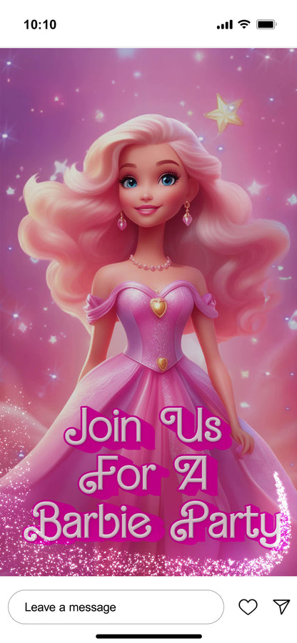 Princess Theme Birthday Invitation Video