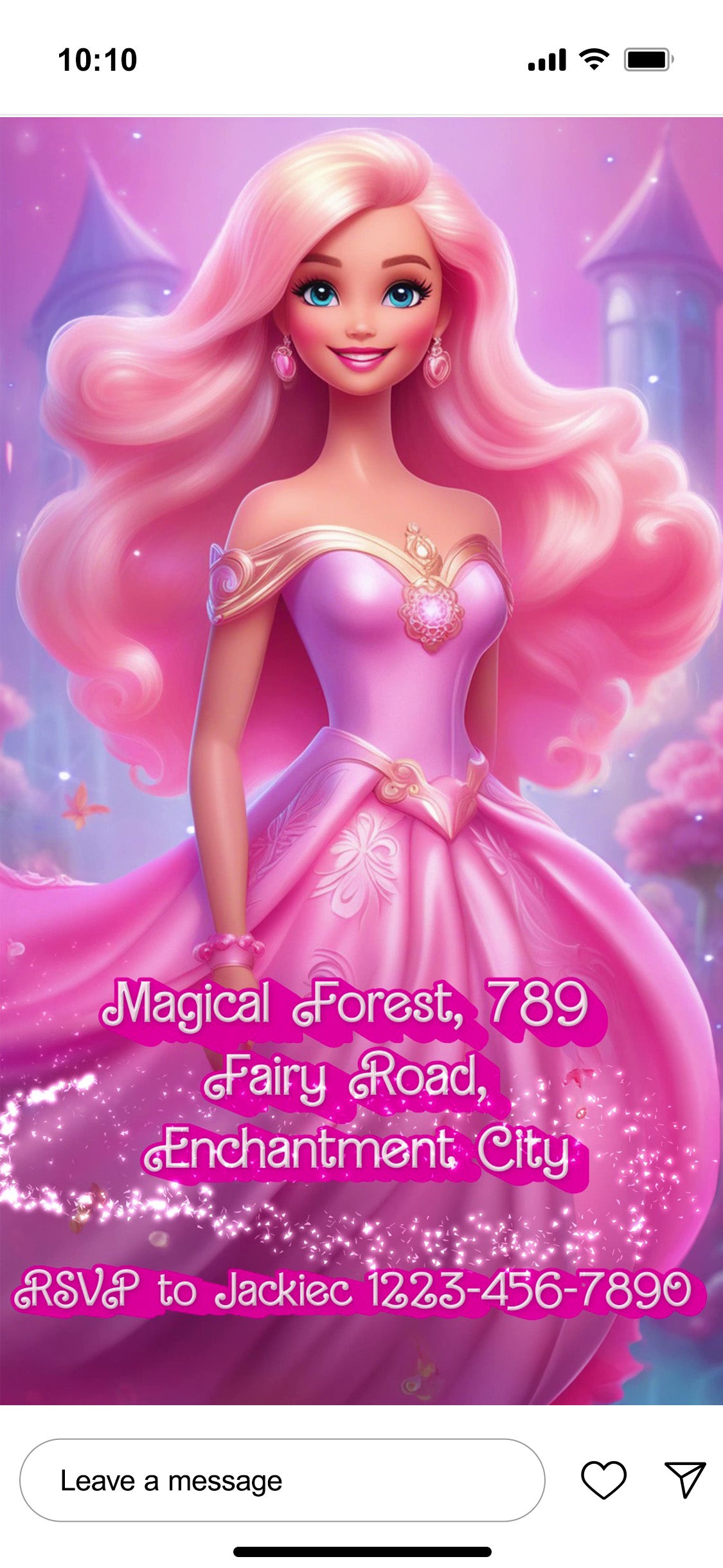Princess Theme Birthday Invitation Video