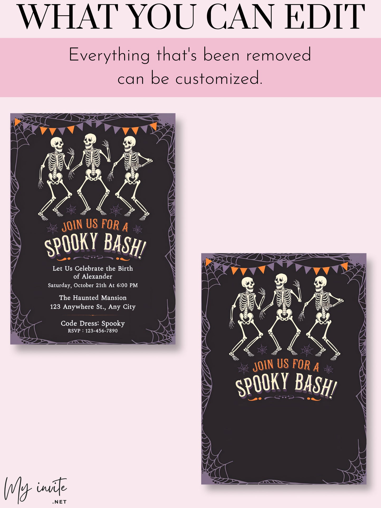 Halloween Birthday Party Invitation, Adult Halloween Party