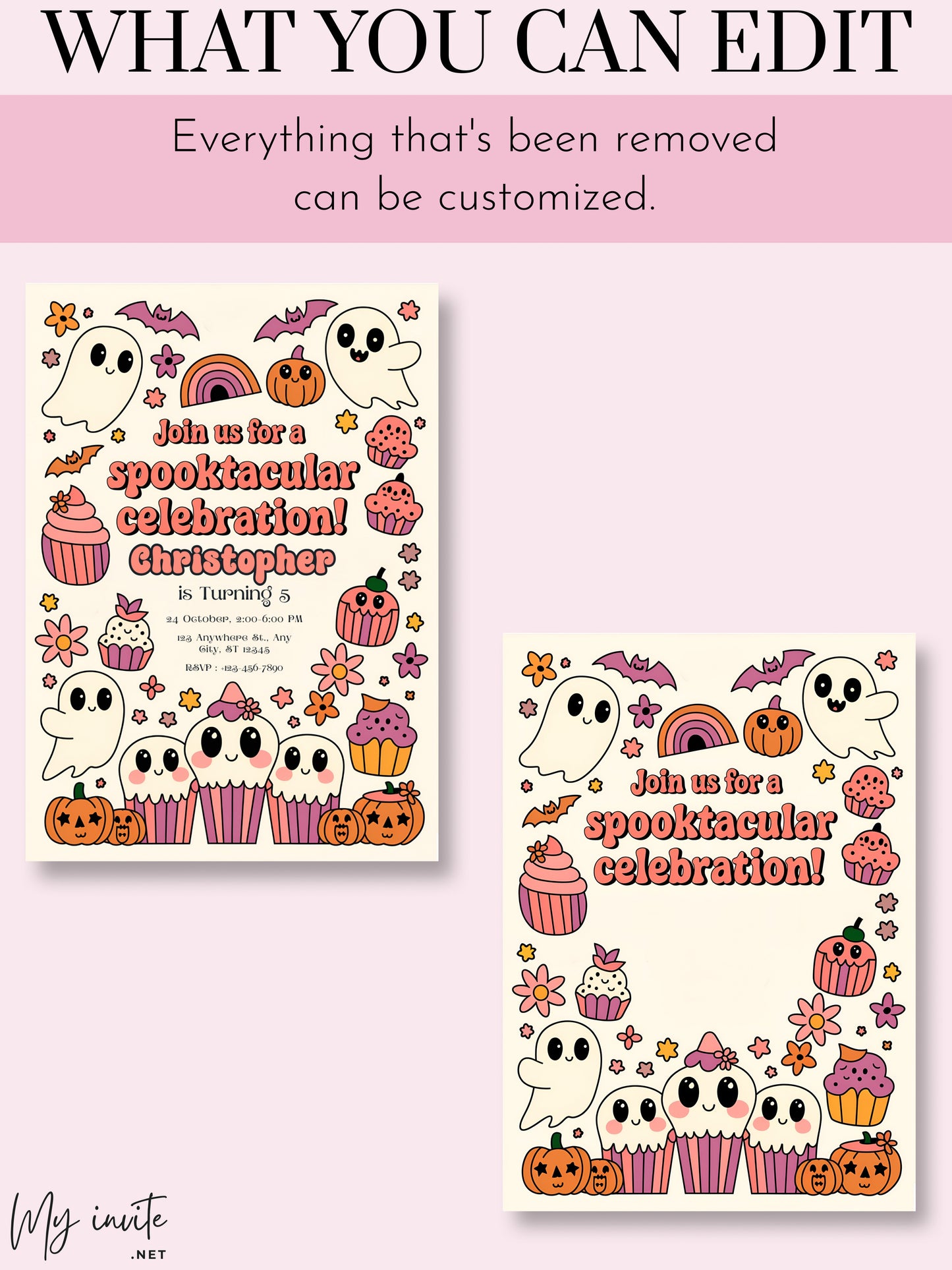 Pink Groovy Halloween Birthday Party