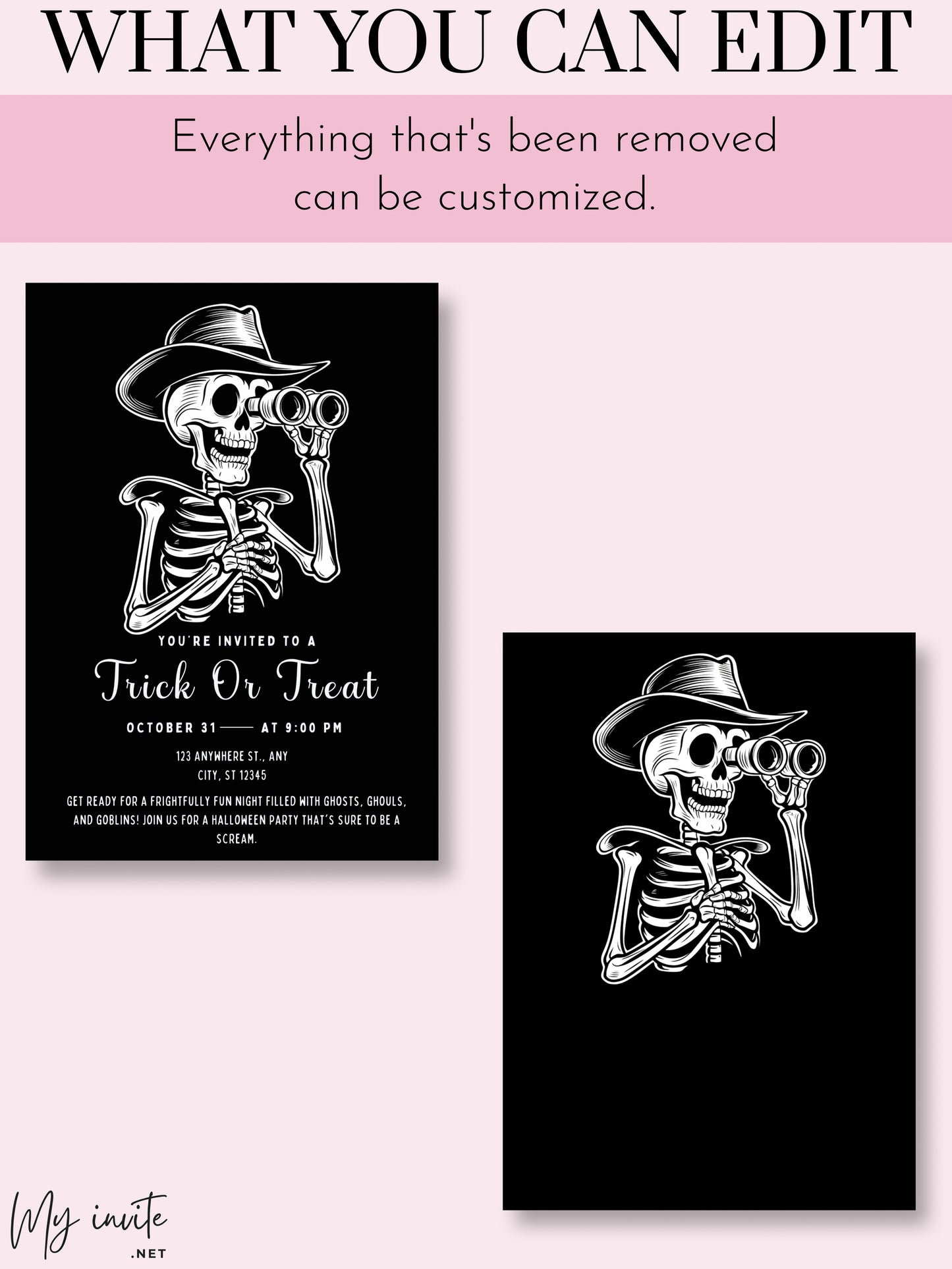 Trick Or Treat, Halloween Party Invitation