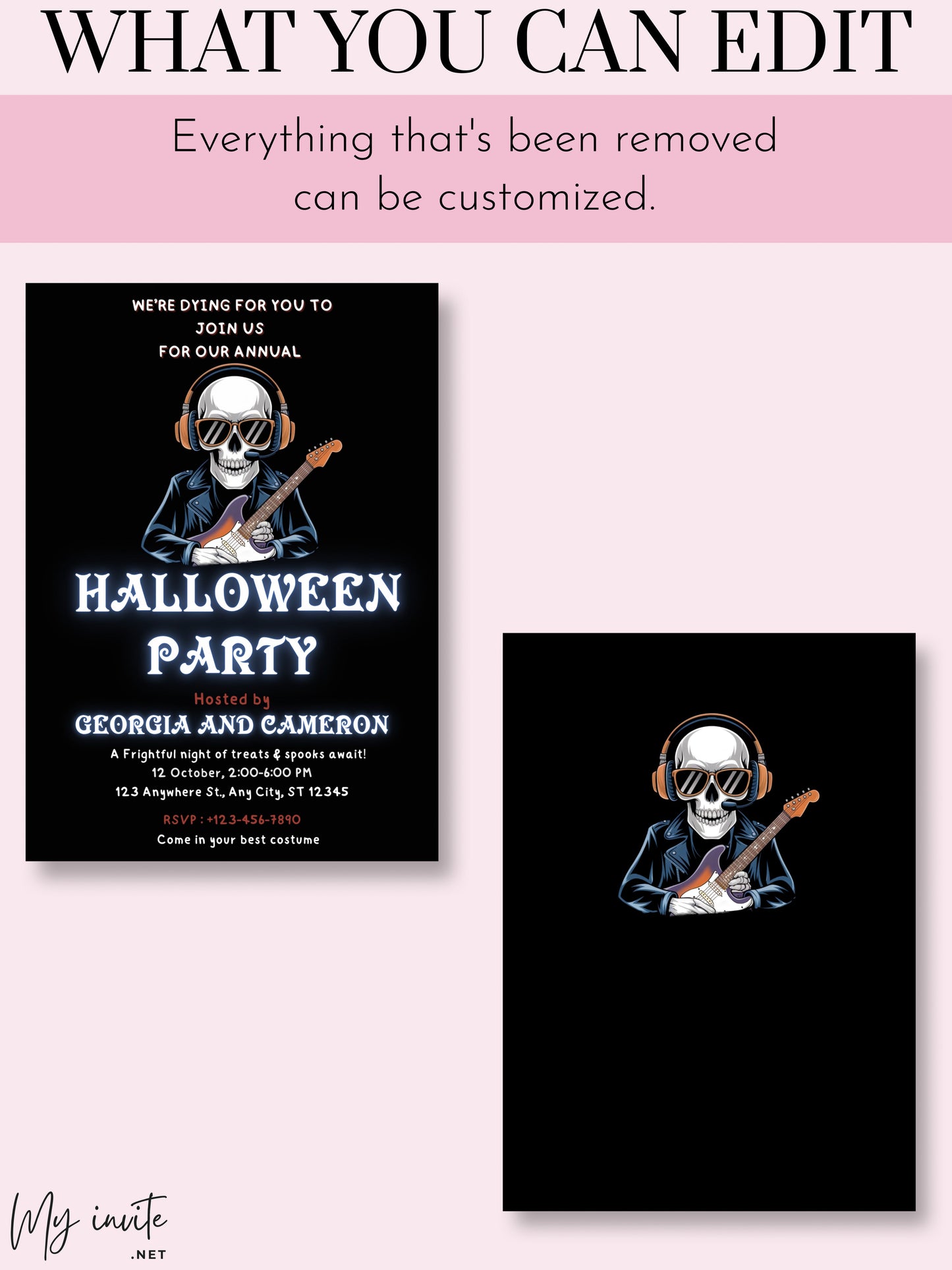 We're Dying, Halloween Party Invitation